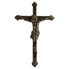 Crucifix en laiton, Italie, années 1960