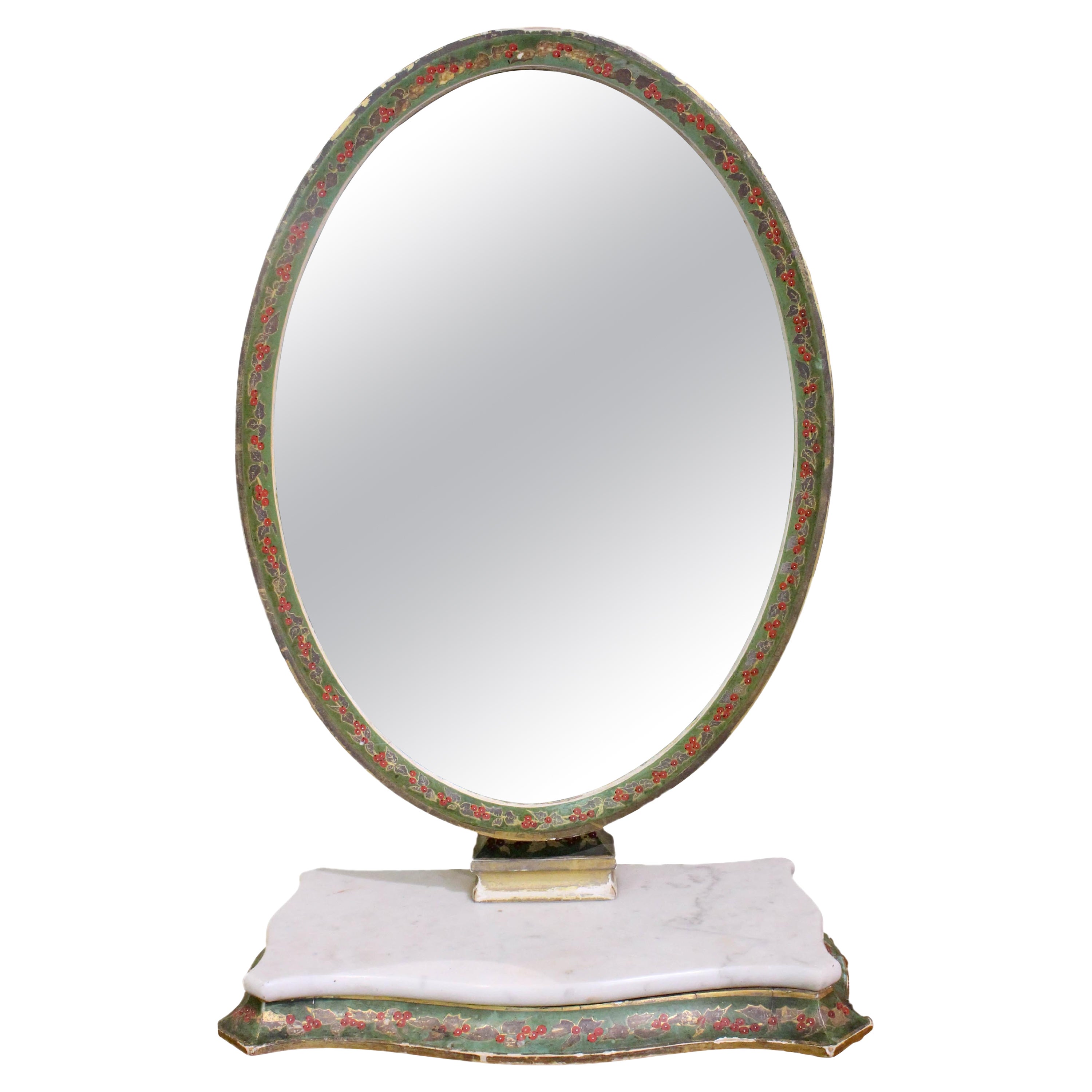 Venetian Oval Mirror, circa 1860  For Sale