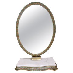 Antique Venetian Oval Mirror, circa 1860 