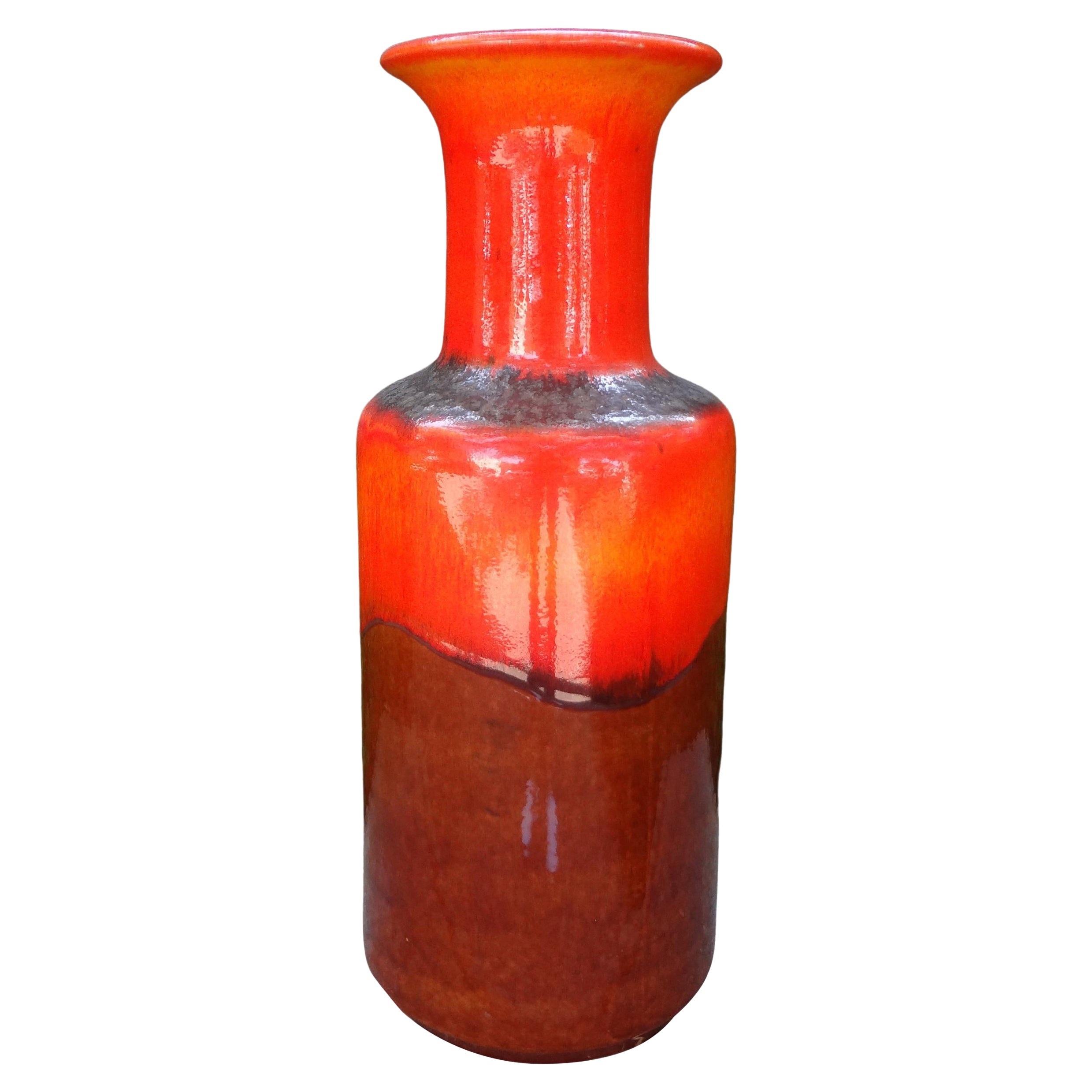 20th Century West German Glazed Pottery Vase
