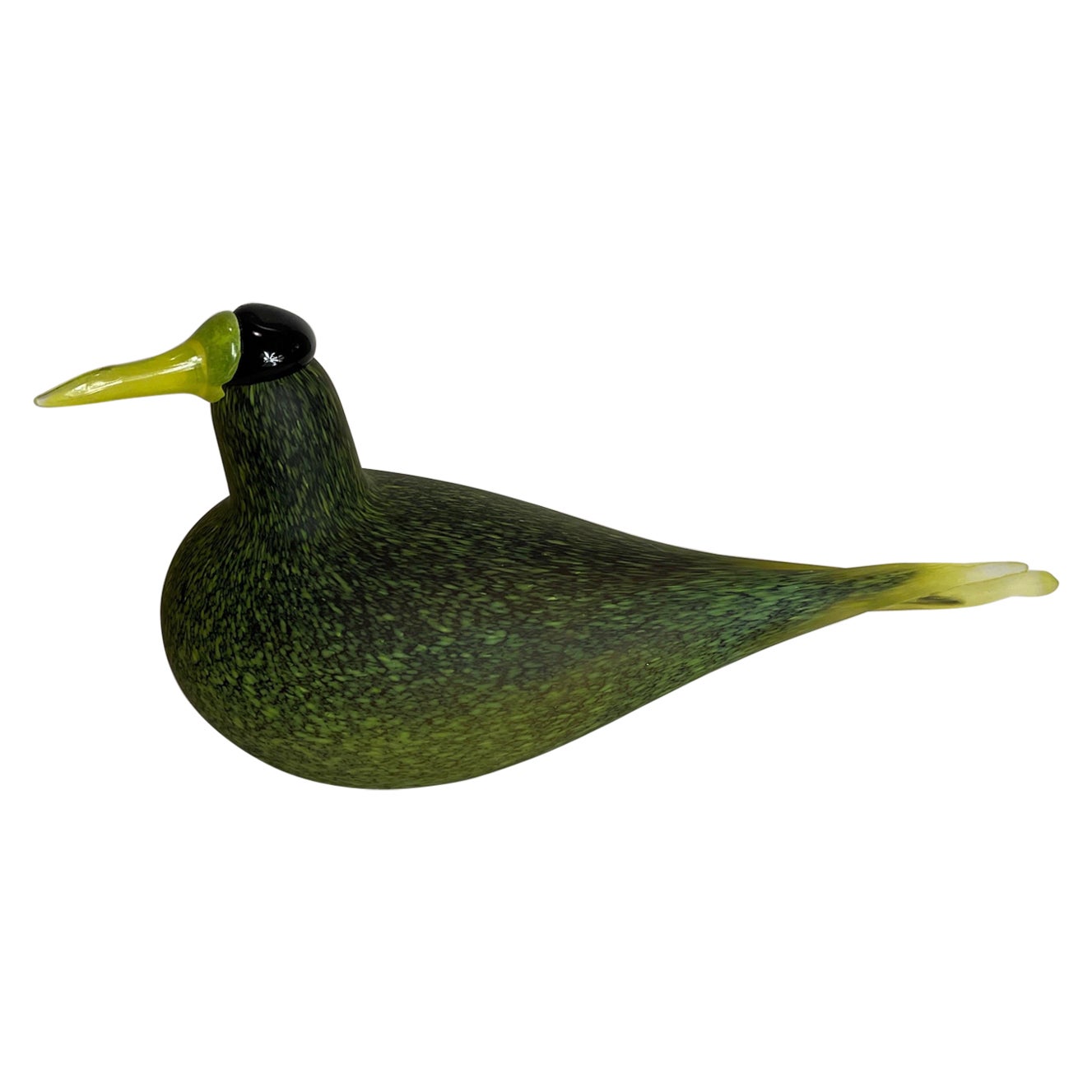 Handgeblasener Vogel aus Kunstglas von Guillemot im Angebot