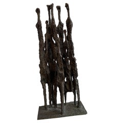 Sculpture en bronze moulé d'Abraham Bezalel