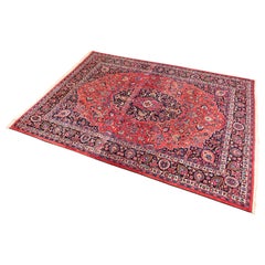 Tapis persan vintage noué à la main Tabriz en laine, taille de pièce