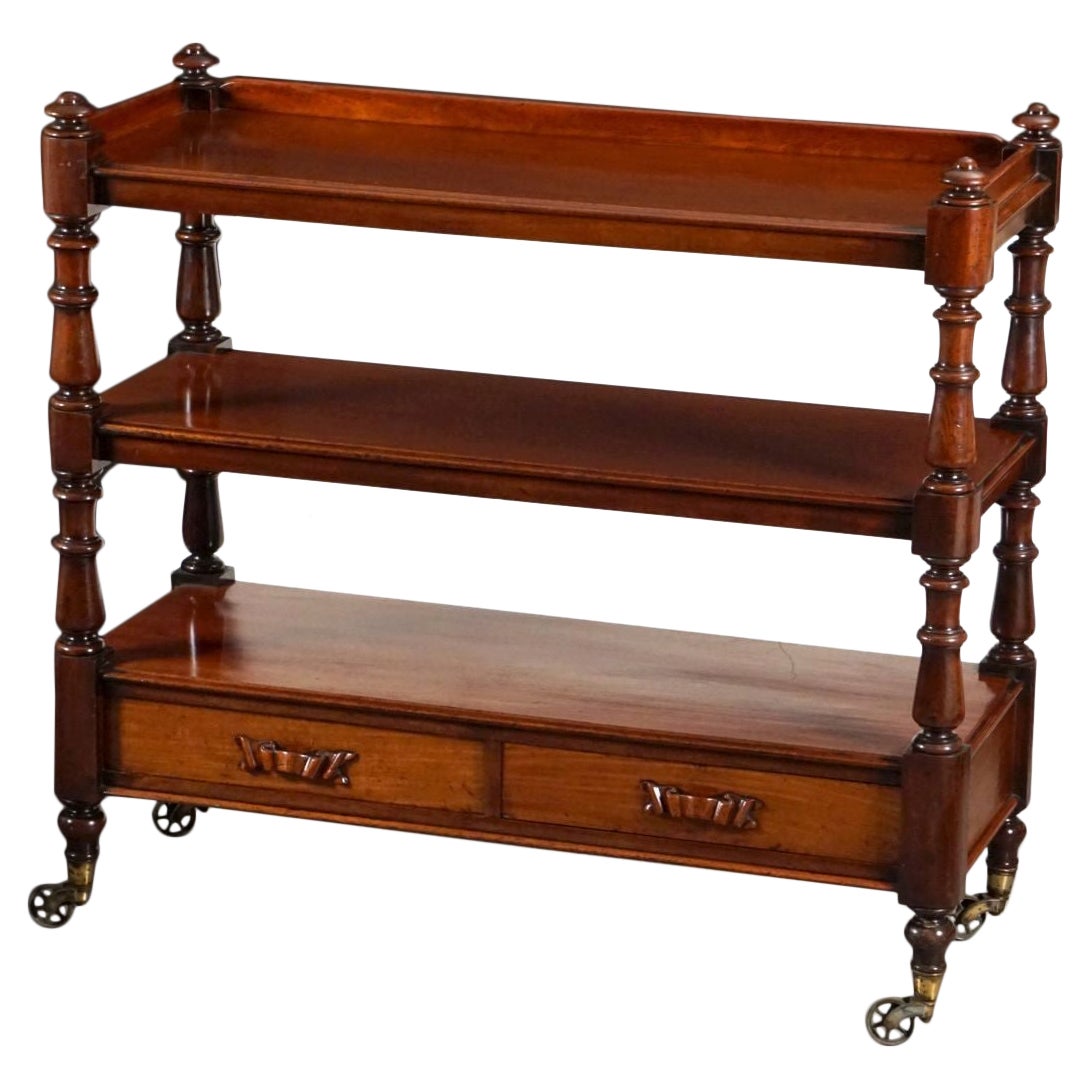 English Trolley or Console Server of Mahogany from the 19th Century