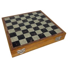 Vintage Marble & Onyx Traveling Chess Set
