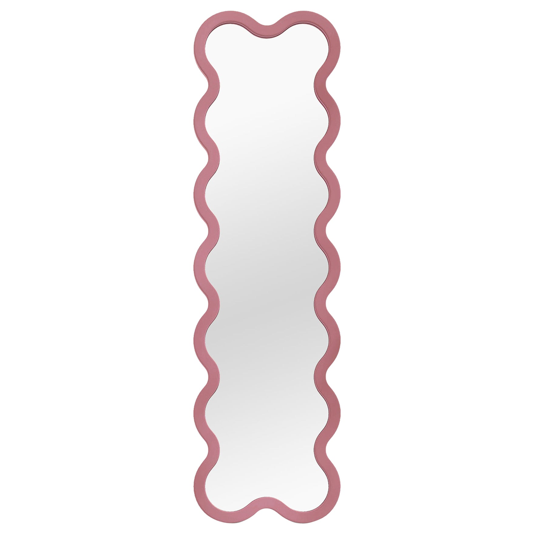 Contemporary Mirror 'Hvyli 14' by Oitoproducts, Pink Frame For Sale