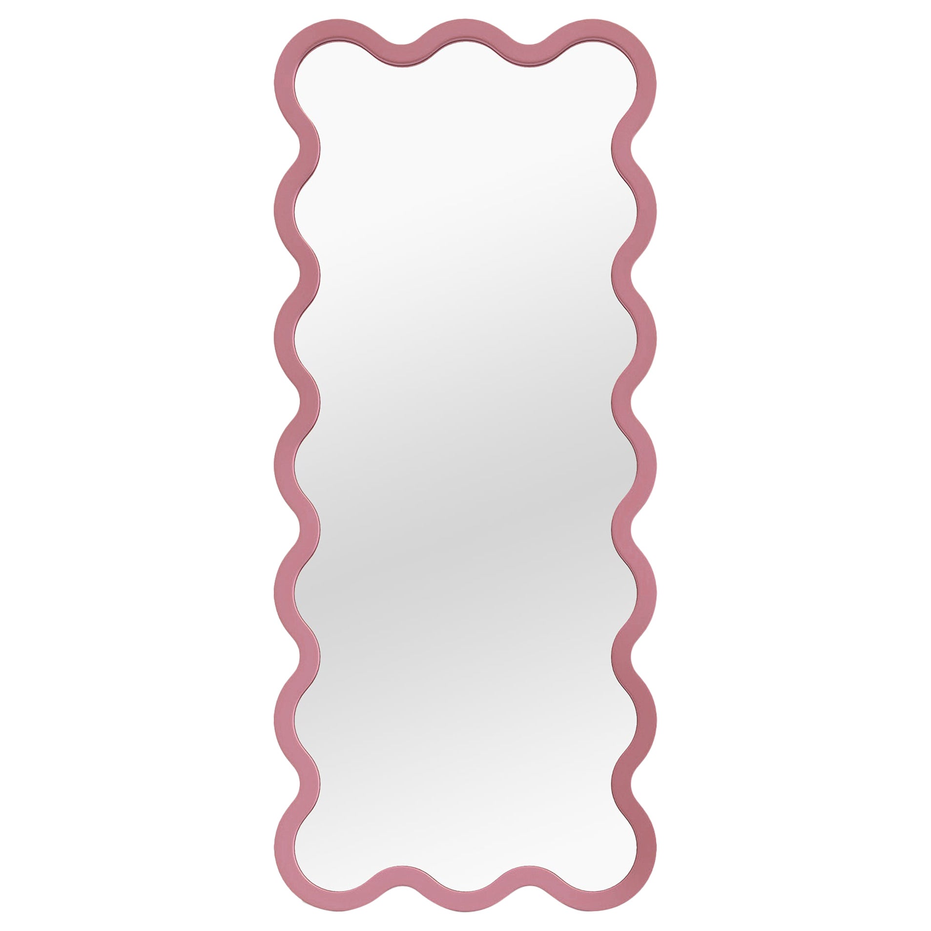 Miroir contemporain 'Hvyli 16' par Oitoproducts, cadre rose