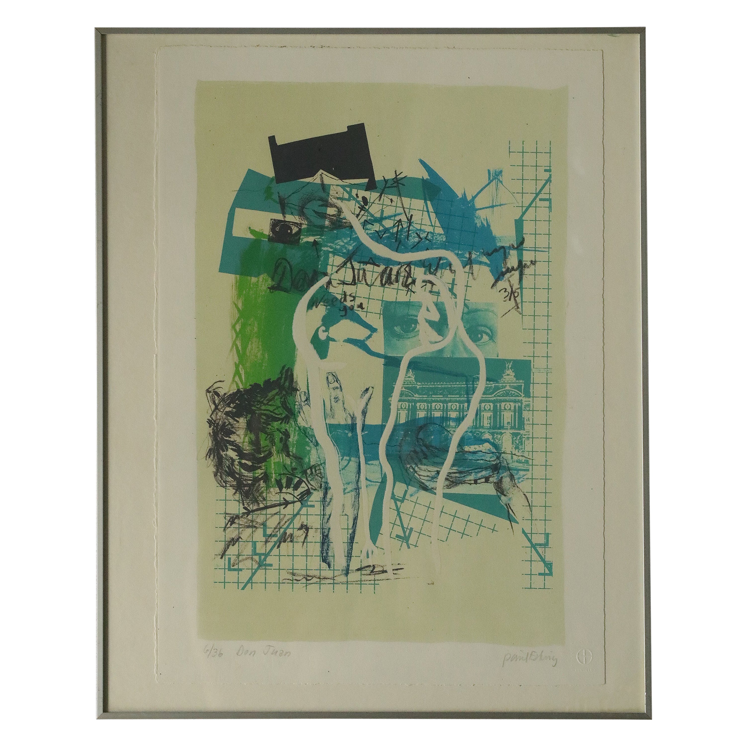 Poul Esting, Don Juan, Color Lithograph, Framed For Sale