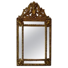 Grand miroir Napoléon III en cuivre repoussé, France, 1890