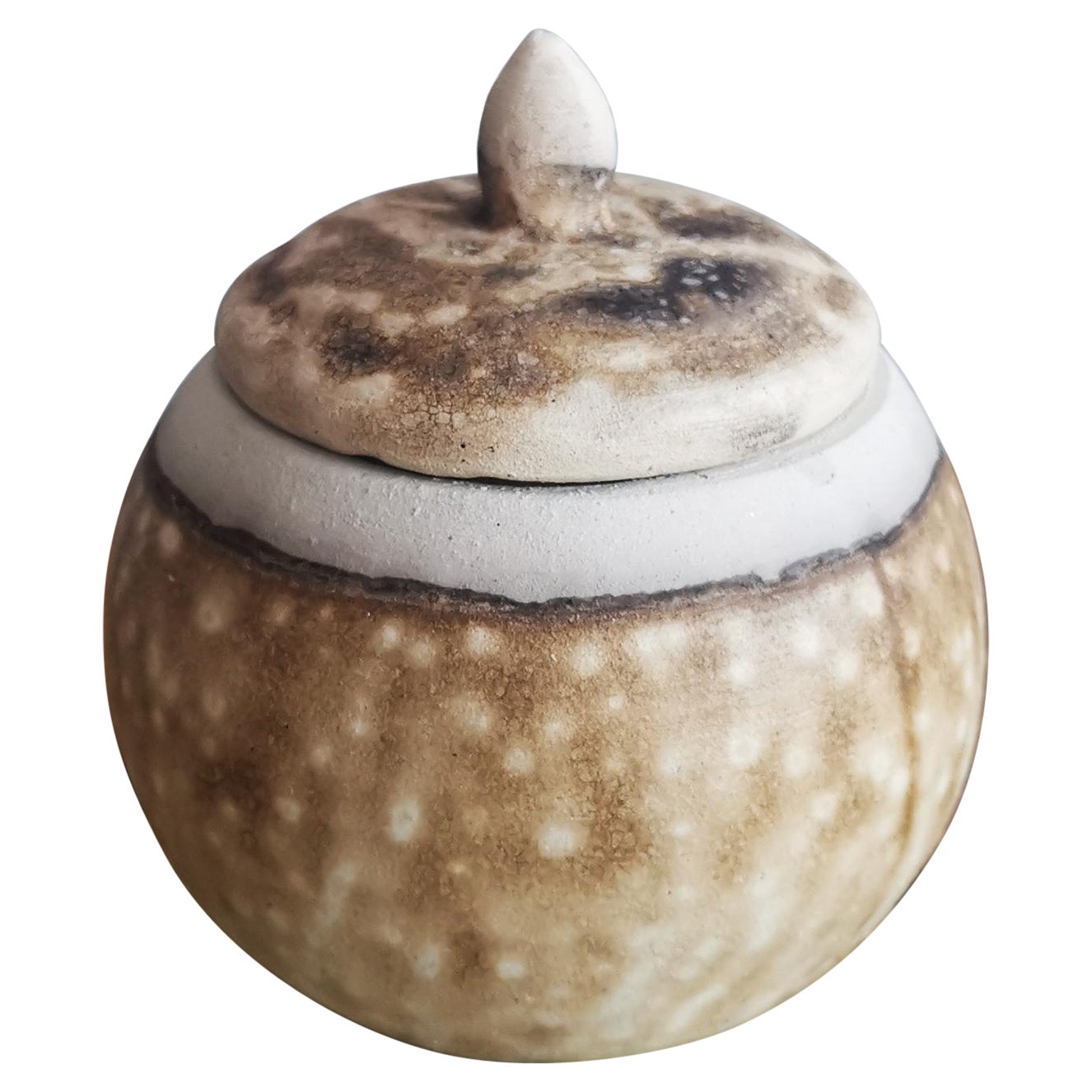Kioku Small Ceramic Urn - Obvara - Ceramic Raku Pottery For Sale