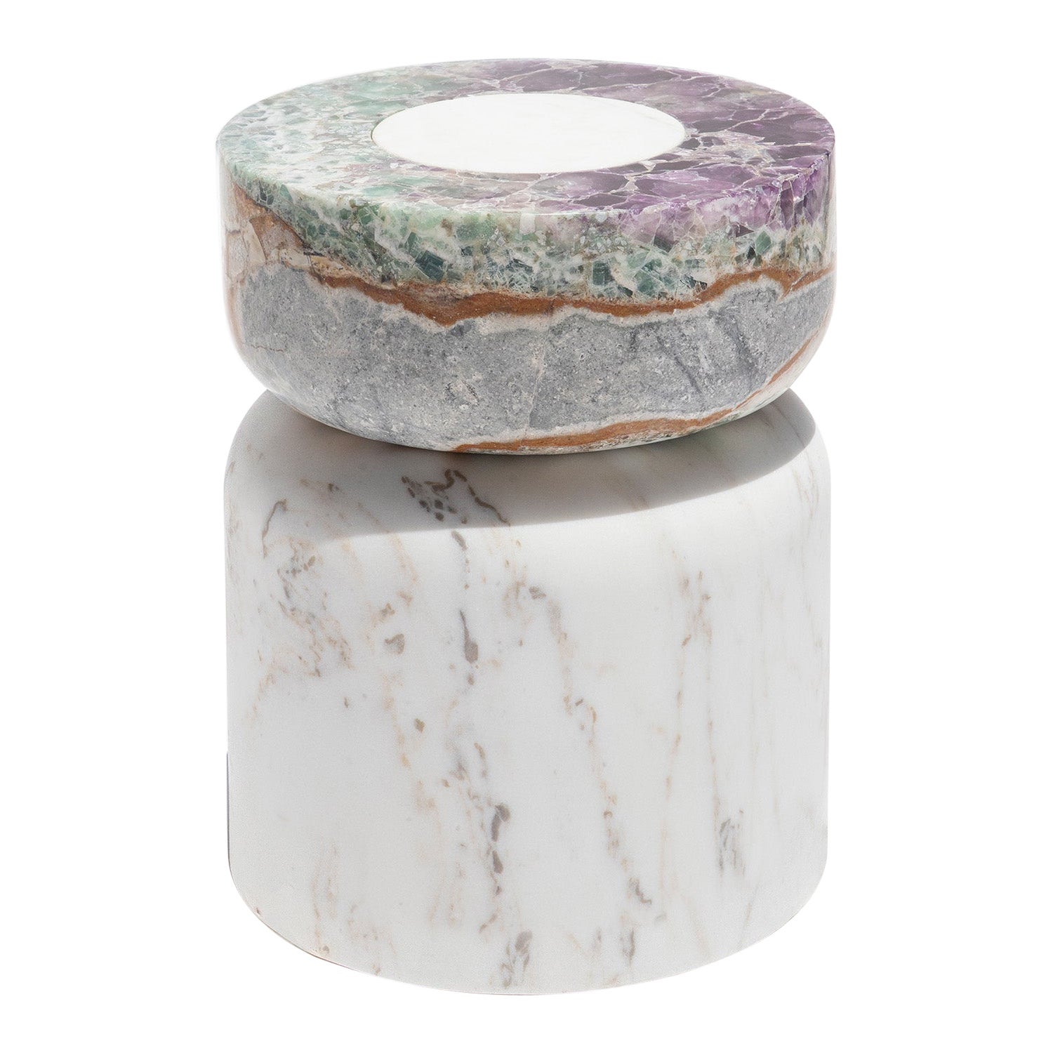 Volcanic Shade of Marble IV Stool/Table by Sten Studio, REP by Tuleste Factory