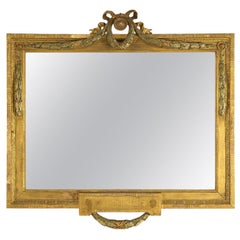 18th Century Swedish Gustavian Pine Wall Glass Mirror - Antique Wall Décor
