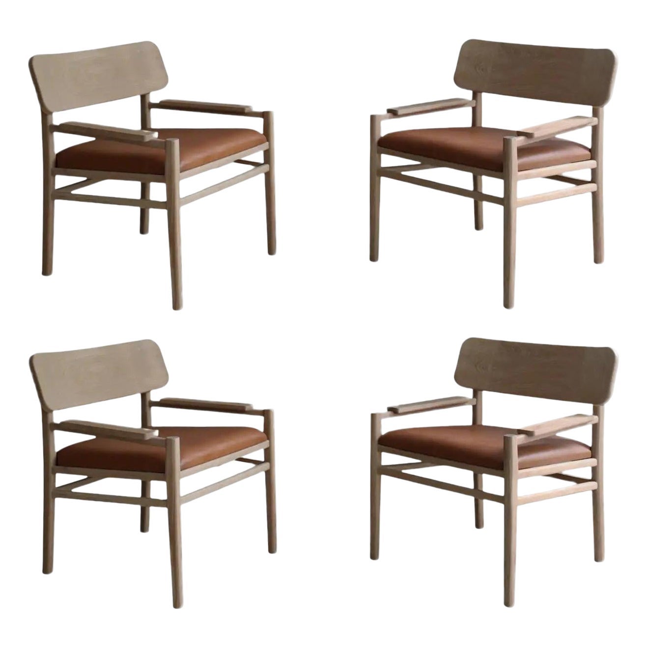 Set of 4 XVI Décima Sexta Lounge Chairs by Joel Escalona For Sale