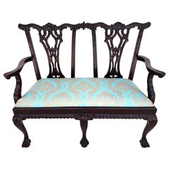 Chippendale Bench Settee Vintage