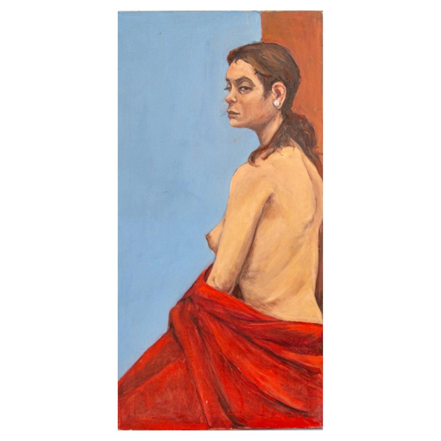Penny Purpura Nude Woman Portrait Oil Painting For Sale