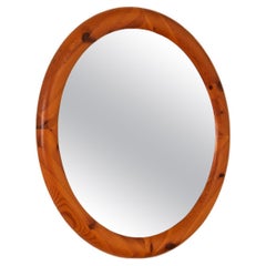 Danish Round Pine Mirror