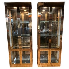 Pair of Mastercraft Vitrine Display Cabinets or Etageres