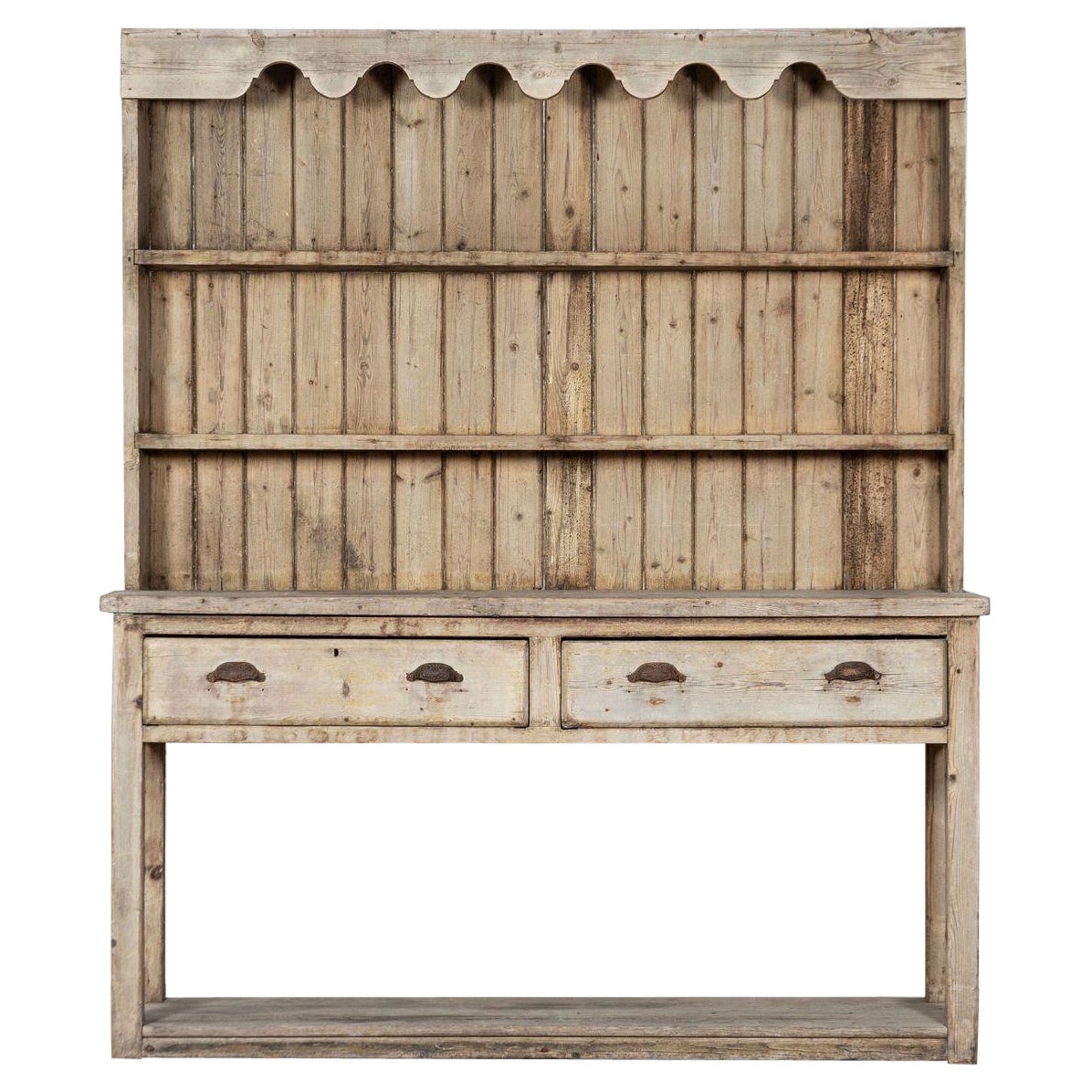 Large 19th Century English Vernacular Pine Dresser