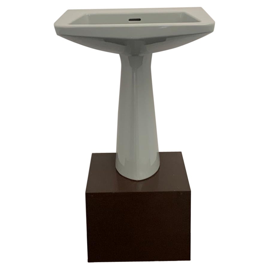 Oneline Platinum Grey Washbasin by Gio Ponti for Ideal Standard, 1953 For Sale