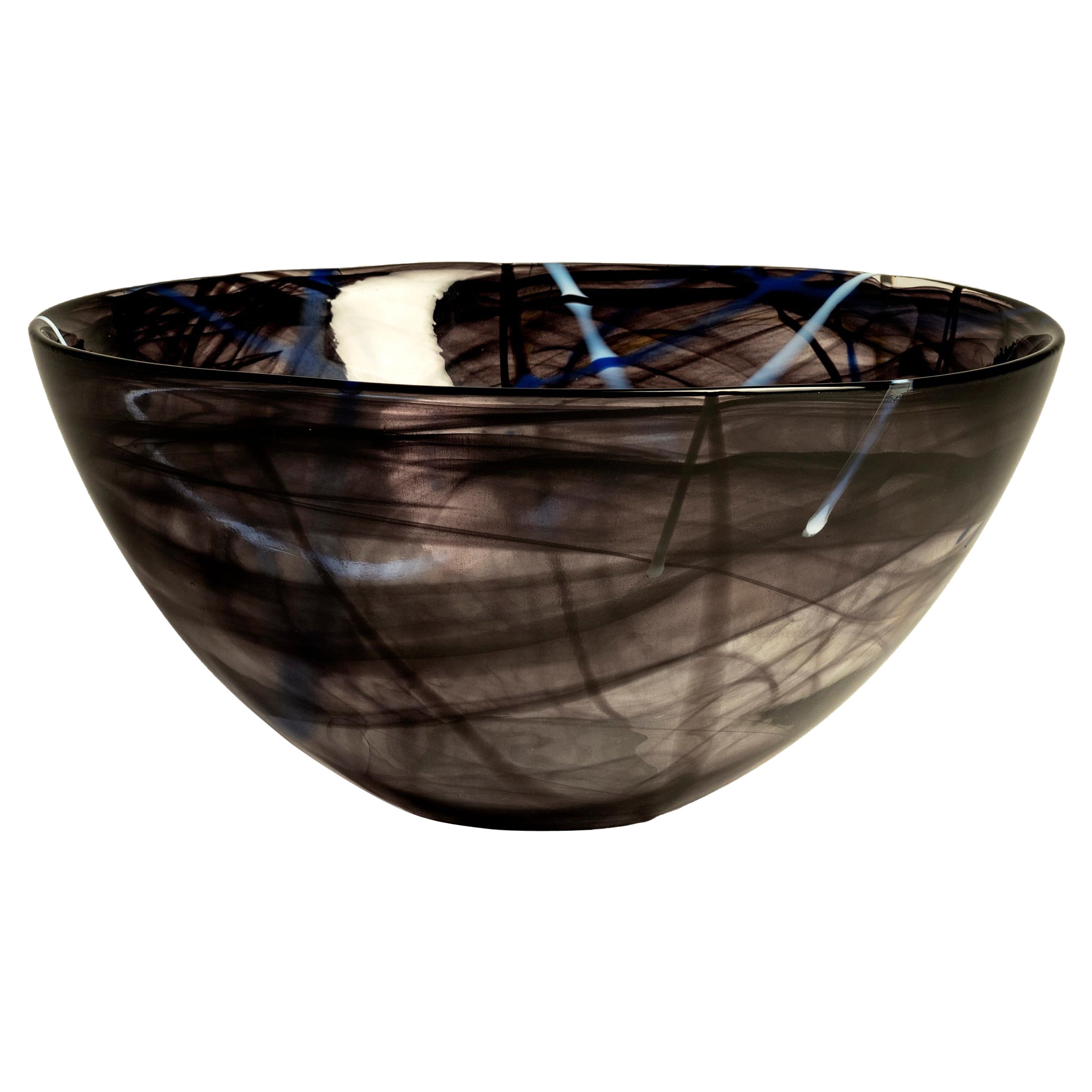 Kosta Boda Contrast Bowl Black Medium