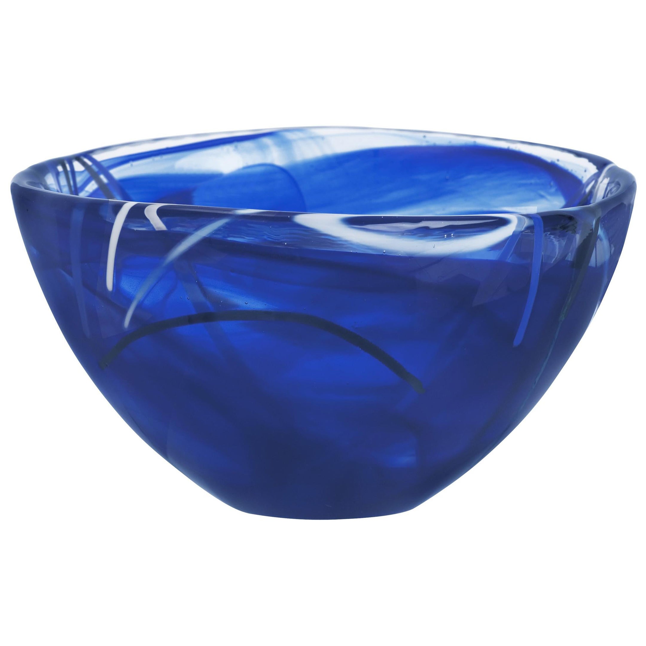 Kosta Boda Contrast Bowl Blue Small For Sale