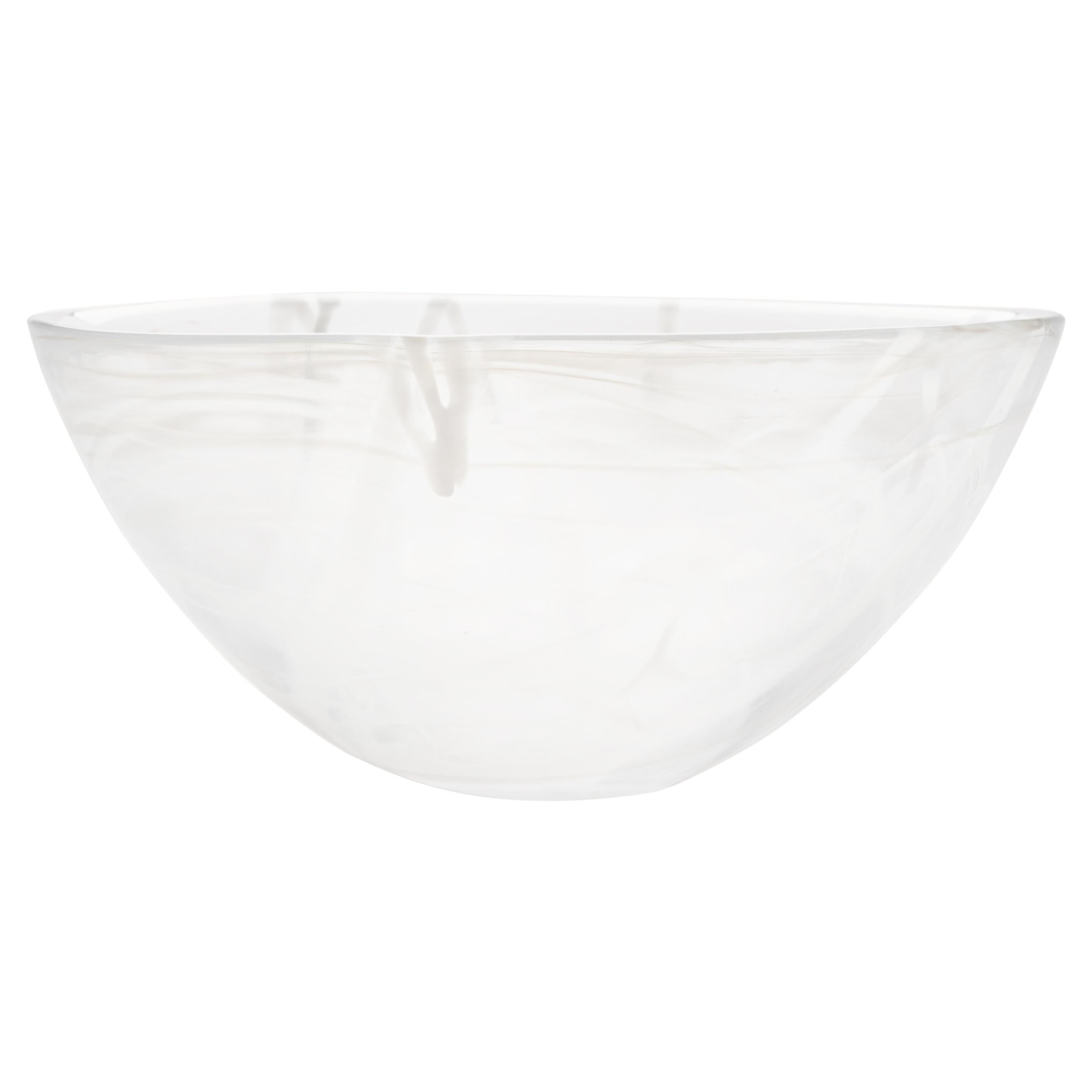 Kosta Boda Contrast Bowl White/White Large For Sale