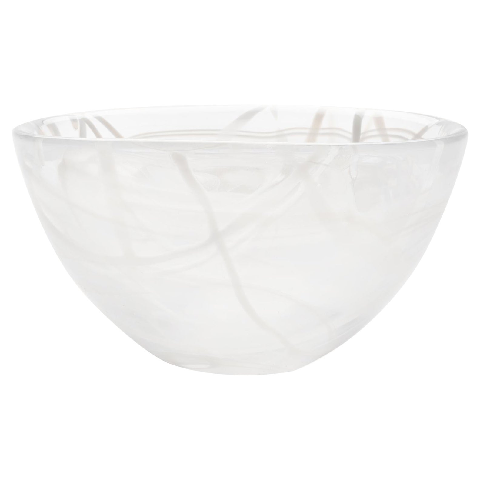 Kosta Boda Contrast Bowl White/White Small For Sale