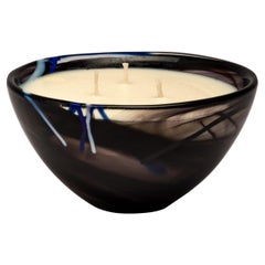 Kosta Boda Contrast Candle Black Blush Pink