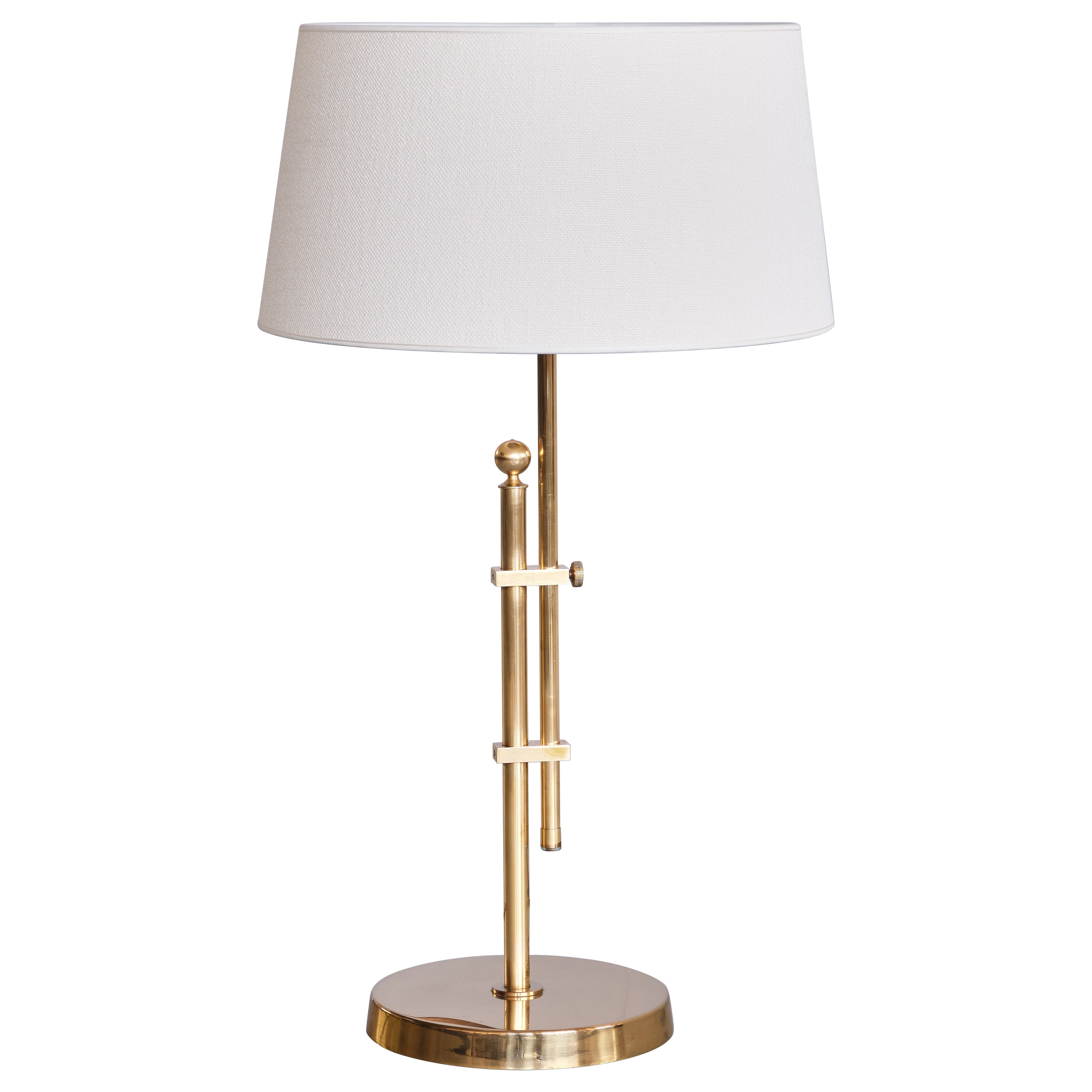 Bergboms B-131 Height Adjustable Table Lamp in Brass, Sweden, 1950s For Sale
