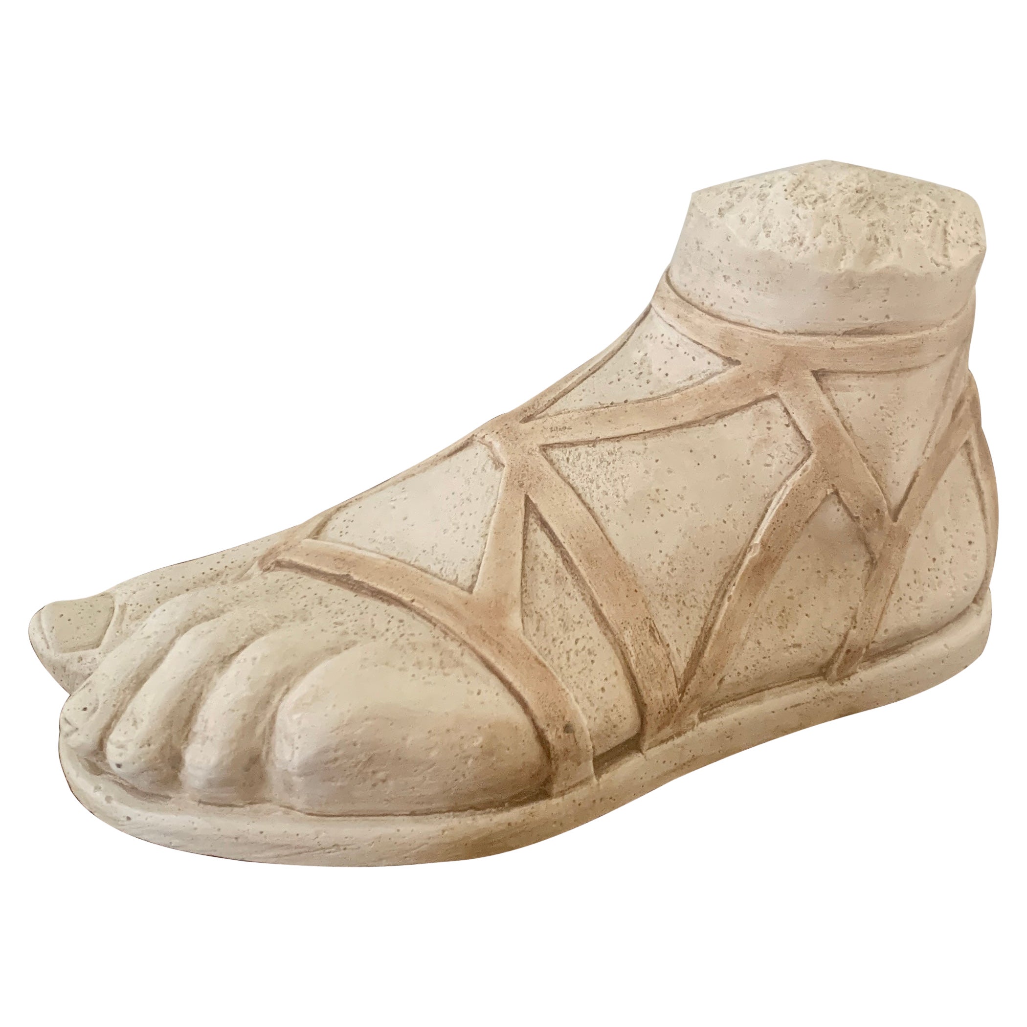 Grand Tour Style Greek Plaster Foot Sculpture For Sale