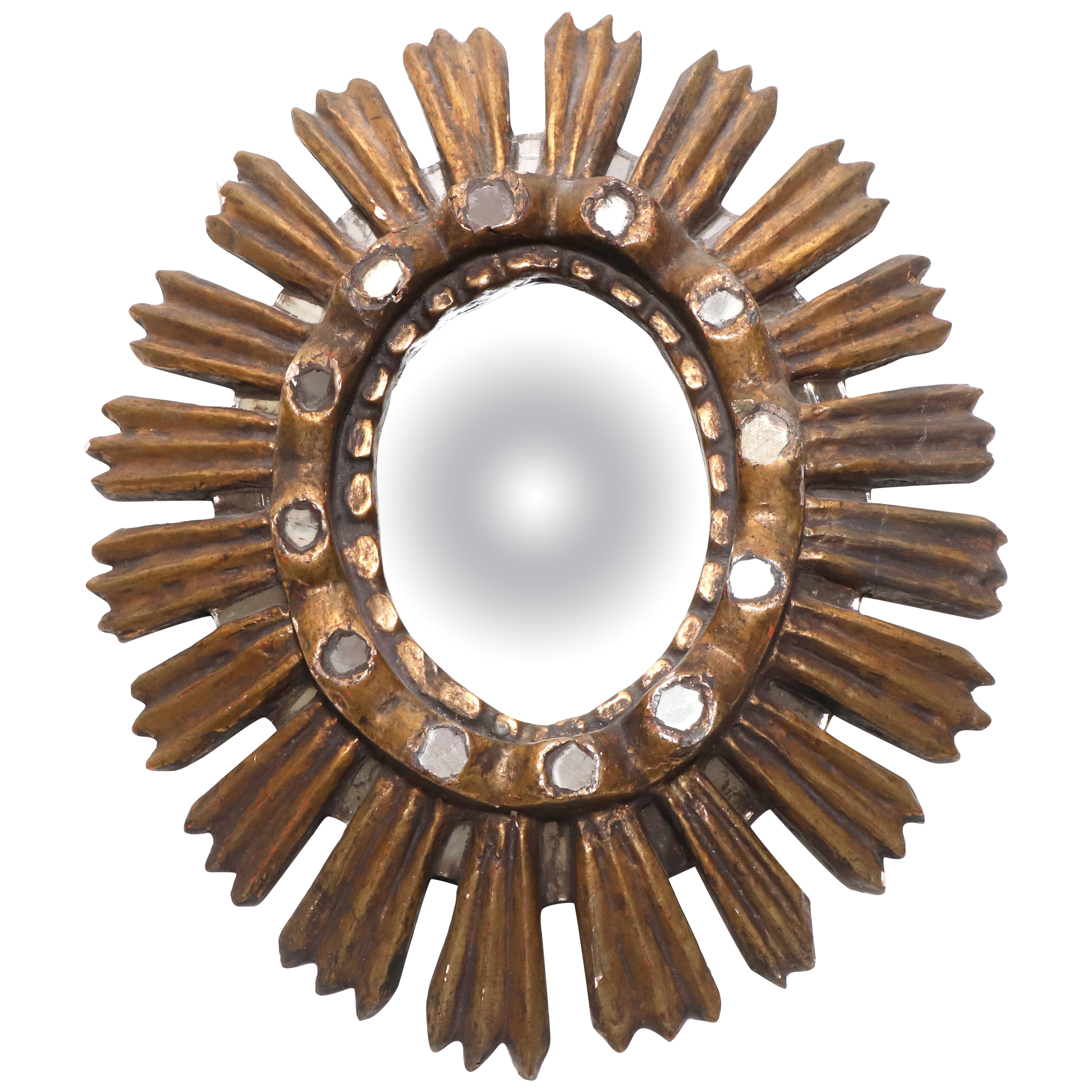 Spanish Colonial Gilded Sunburst Mirror