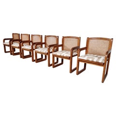 Set of 6 Art Deco Style Teak Dining Chairs, France, 1950s