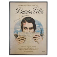 Vintage French Movie Poster "Baisers volés" Stolen Kisses by François Truffaut