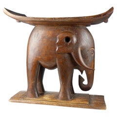 Vintage Early Twentieth-Century Prestige Elephant Stool 