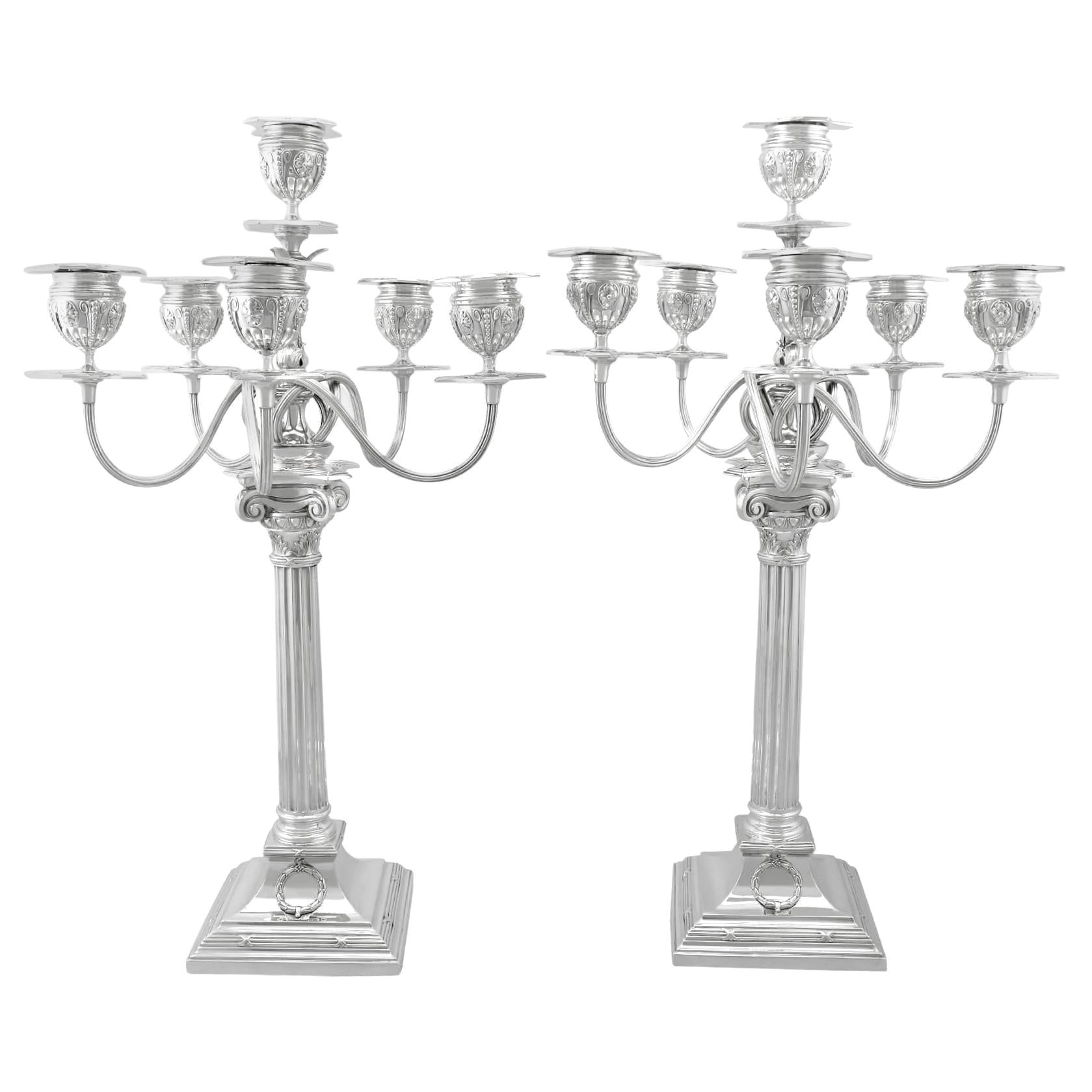 Candélabres allemands anciens en argent