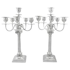 Candélabres allemands anciens en argent