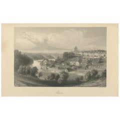 Antique Print of the City of Bern, Schwitzerland
