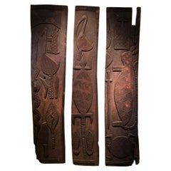Set of Three Early Twentieth Century Nigerian Door Panels