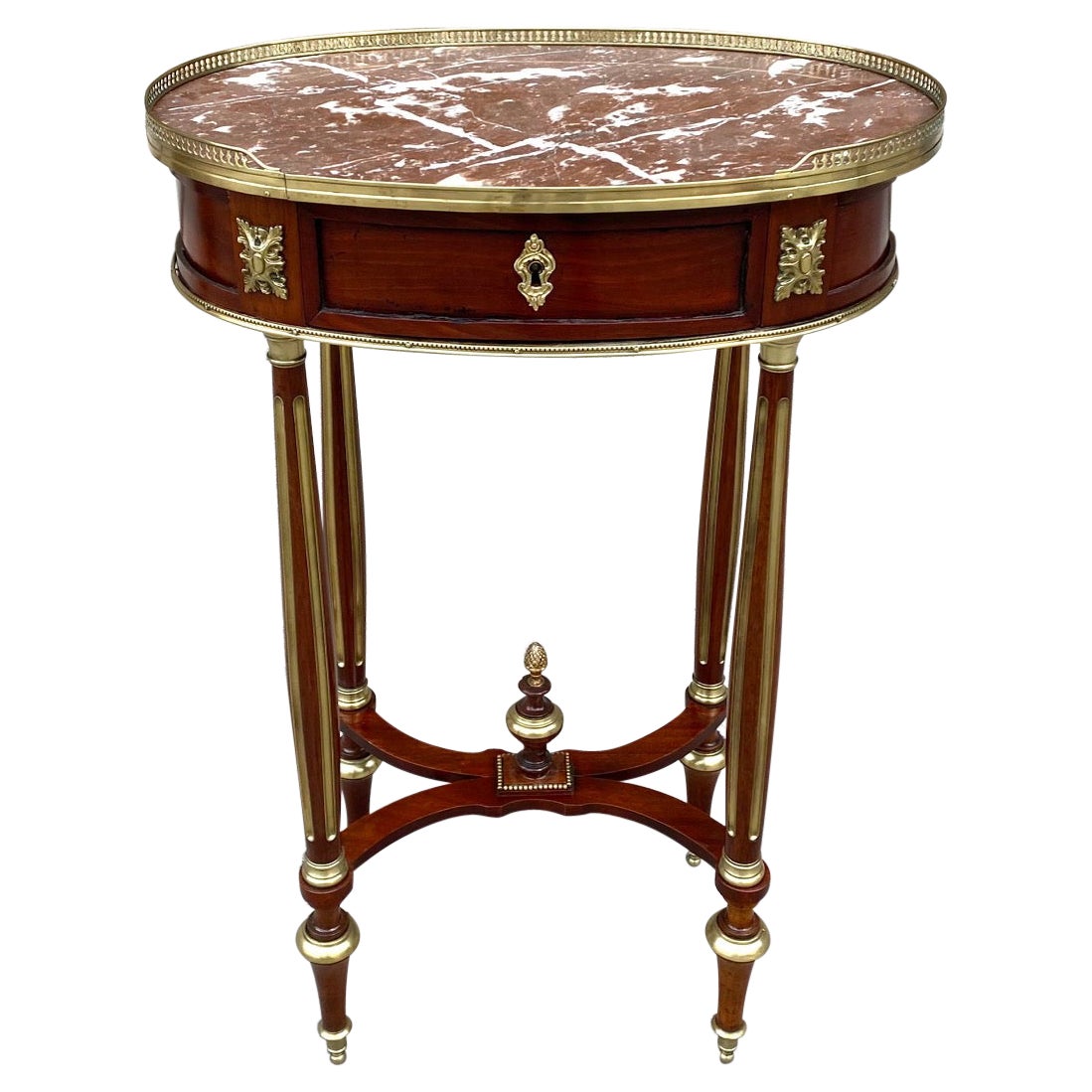 Napoleon III Louis XVI Style Mahogany Side Table