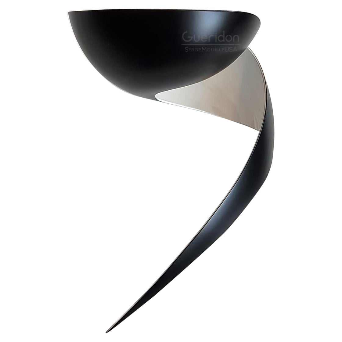 Serge Mouille - Flame Wall Sconce in Black - IN STOCK! For Sale