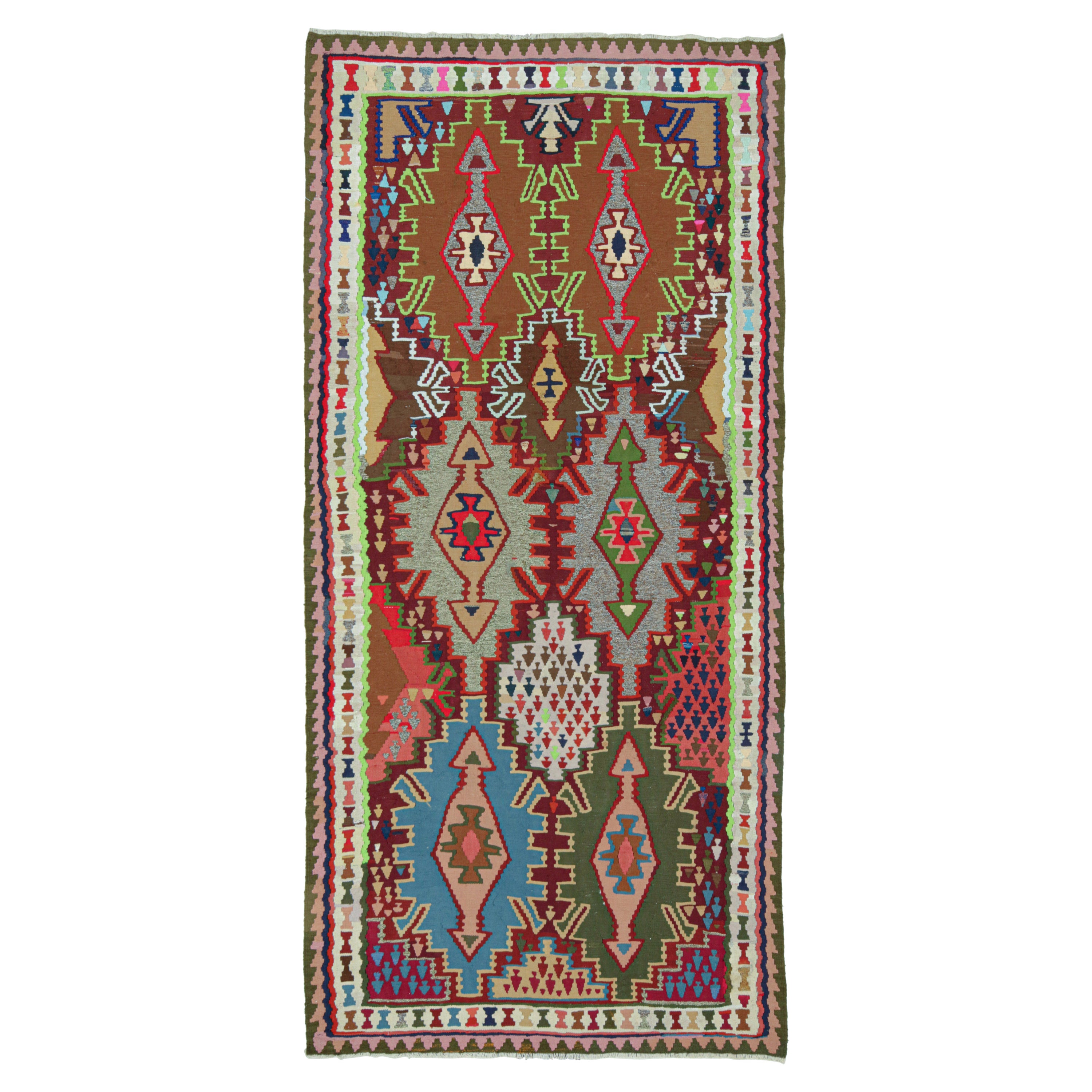 Vintage Northwest Persian Kilim with Geometric Patterns For Sale