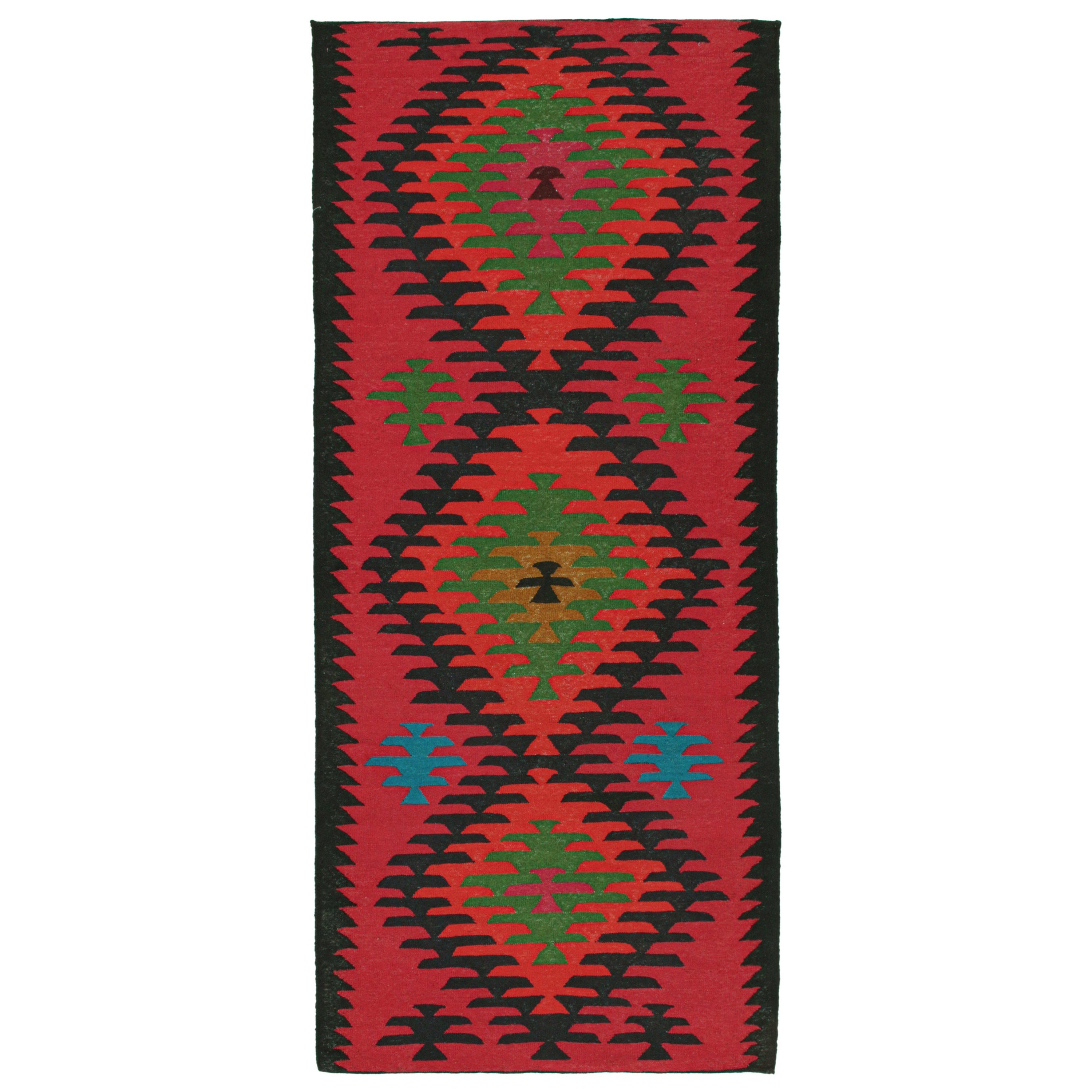 Vintage Northwest Persian Kilim in Red with Medallions