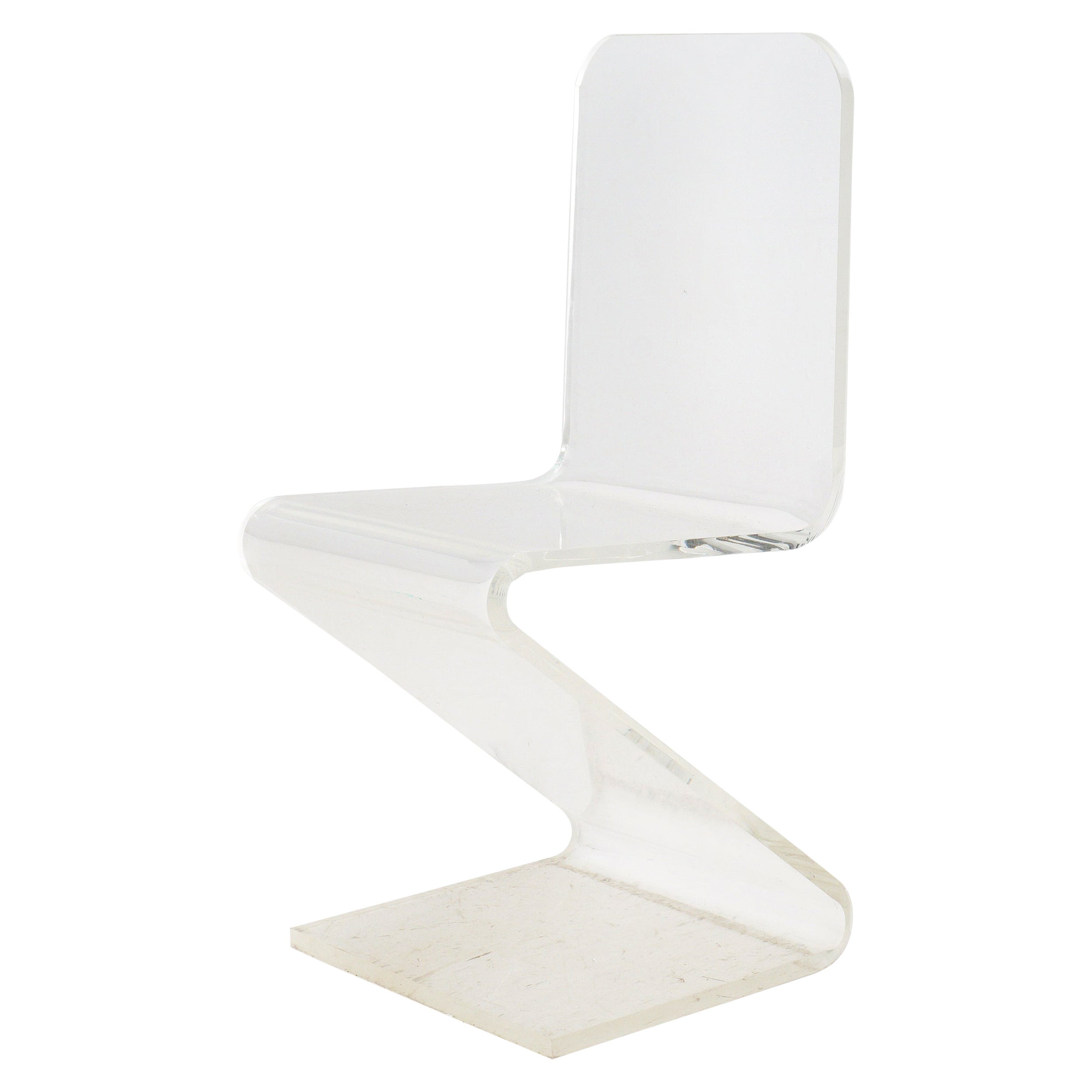 Lucite "Z" Chair, 1970s For Sale