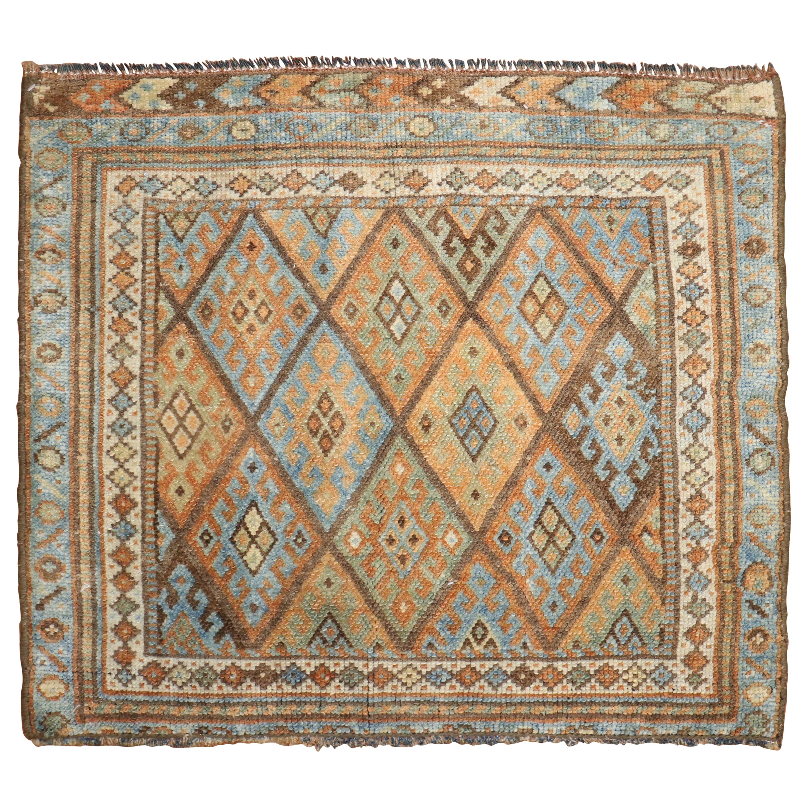 Zabihi Kollektion Stammeskunst Jaff Kurd Mini-Teppich aus dem frühen 20. Jahrhundert