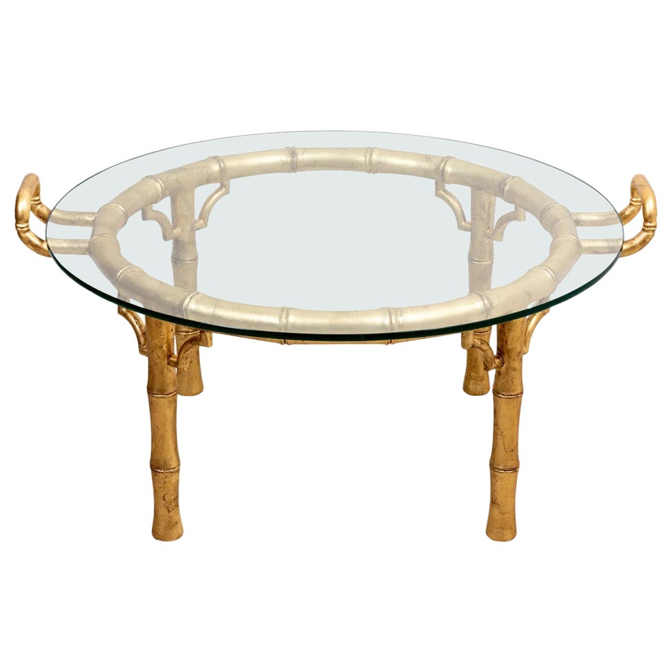 Faux Bamboo Gilt Coffee Table
