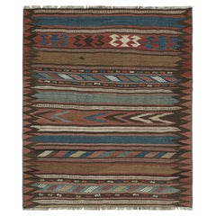 Vintage Bidjar Persischer Kelim mit Streifen und geometrischen Mustern