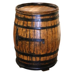 19th Century French Oak Wine Barrel Converted to Bar
