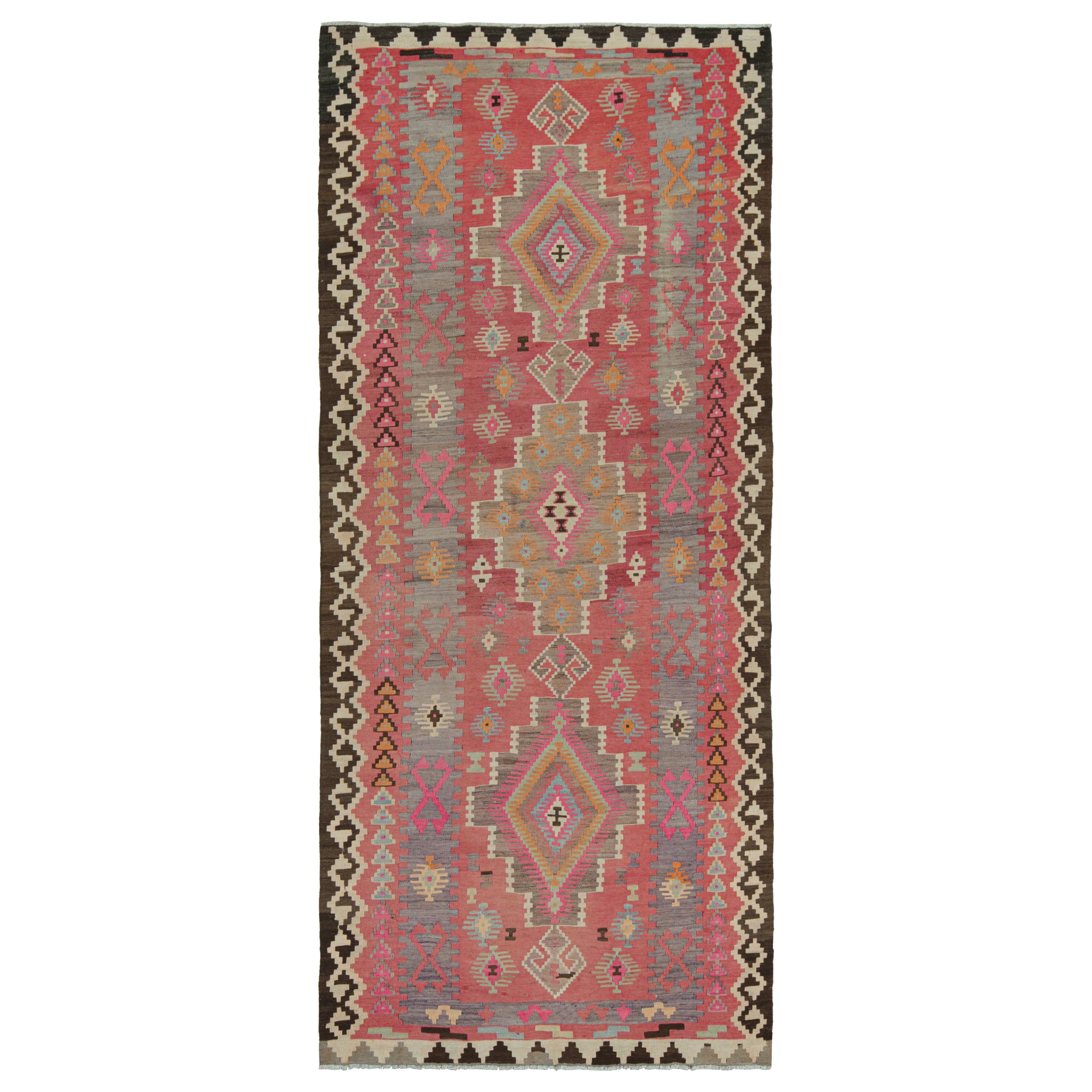 Vintage Northwest Persian Kilim in Salmon with Medallions