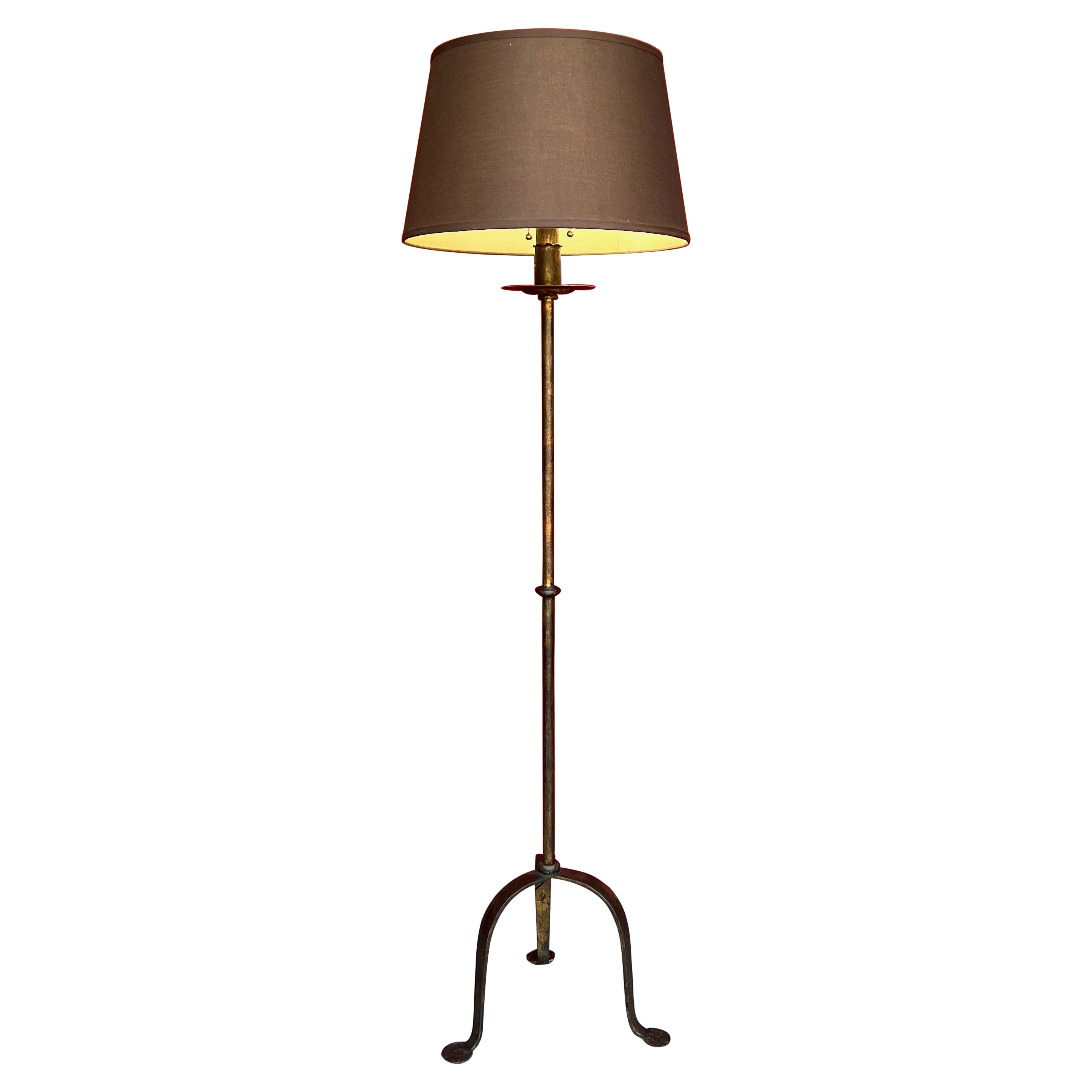 Spanish Dark Patinated Iron Floor Lamp