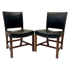 Vintage Early Kaare Klint Red Chairs in Cuban Mahogany, circa 1930s